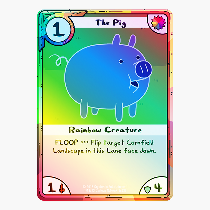 Adventure Time Card Wars - The Pig Holo Foil Promo Card
