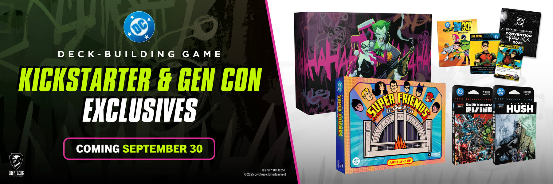 DC Deck-Building Game: Gen Con 2025 Exclusives and Arkham Asylum Kickstarter Exclusives