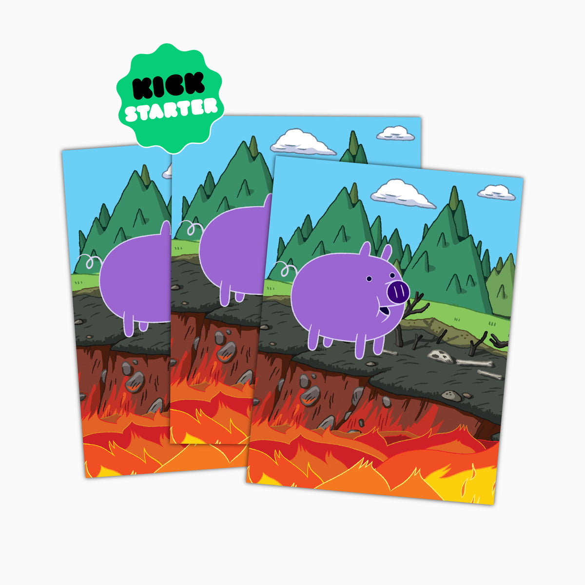 Adventure Time Card Wars: Oversized Sleeves - Fiery Flooping Pig