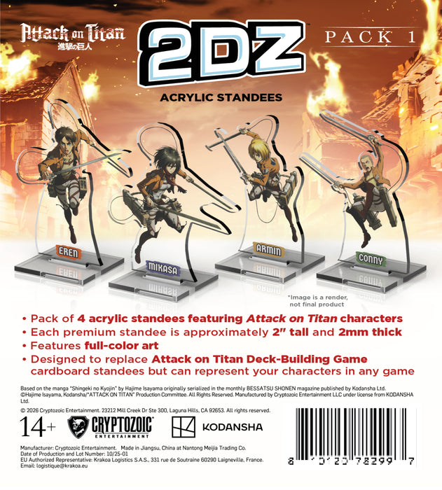 Attack on Titan 2DZ Acrylic Standees: Pack 1