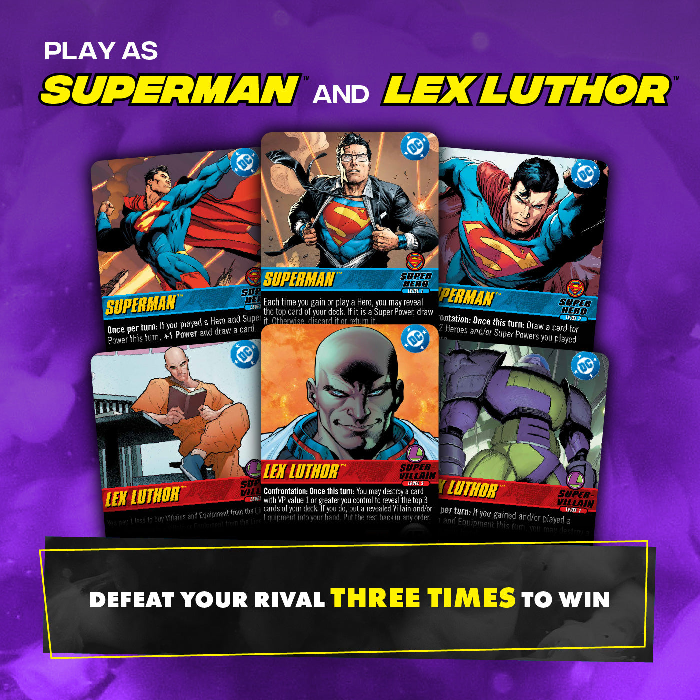 DC Deck-Building Game: Rivals — Superman vs. Lex Luthor — Cryptozoic ...