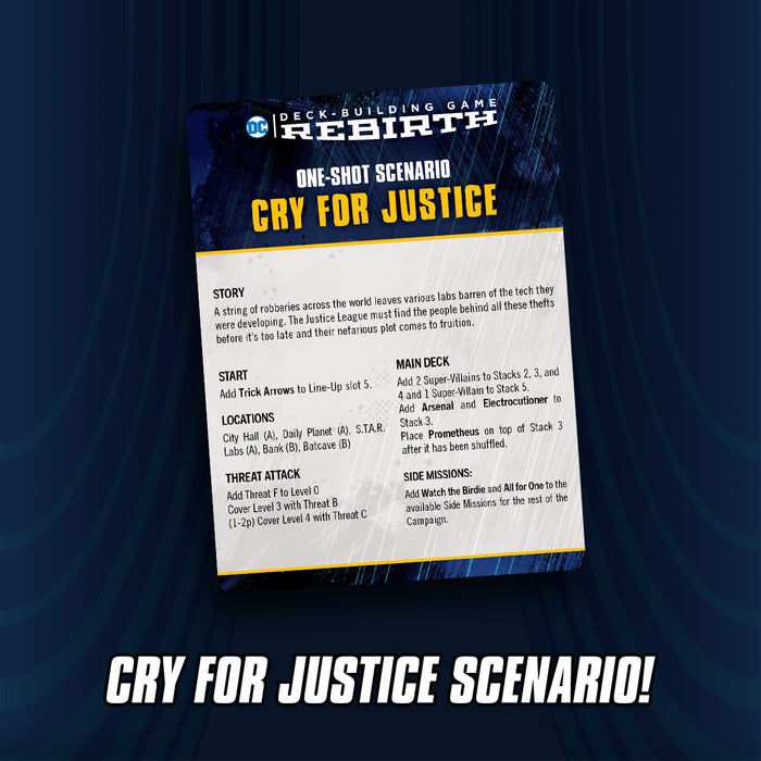 DC Deck-Building Game: Rebirth One-Shot Pack 1 Cry for Justice Cryptozoic Entertainment DC Deck-Building Game: Rebirth One-Shot Pack 1 Cry for Justice Cryptozoic Entertainment