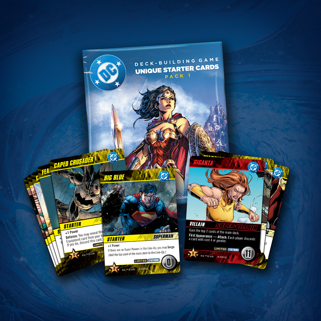 DC Deck-Building Game: Unique Starter Cards — Pack 1 (Gen Con 2026) — Cryptozoic Entertainment