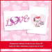 Temporary tattoo cards with Snoopy designs on a pink heart patterned background