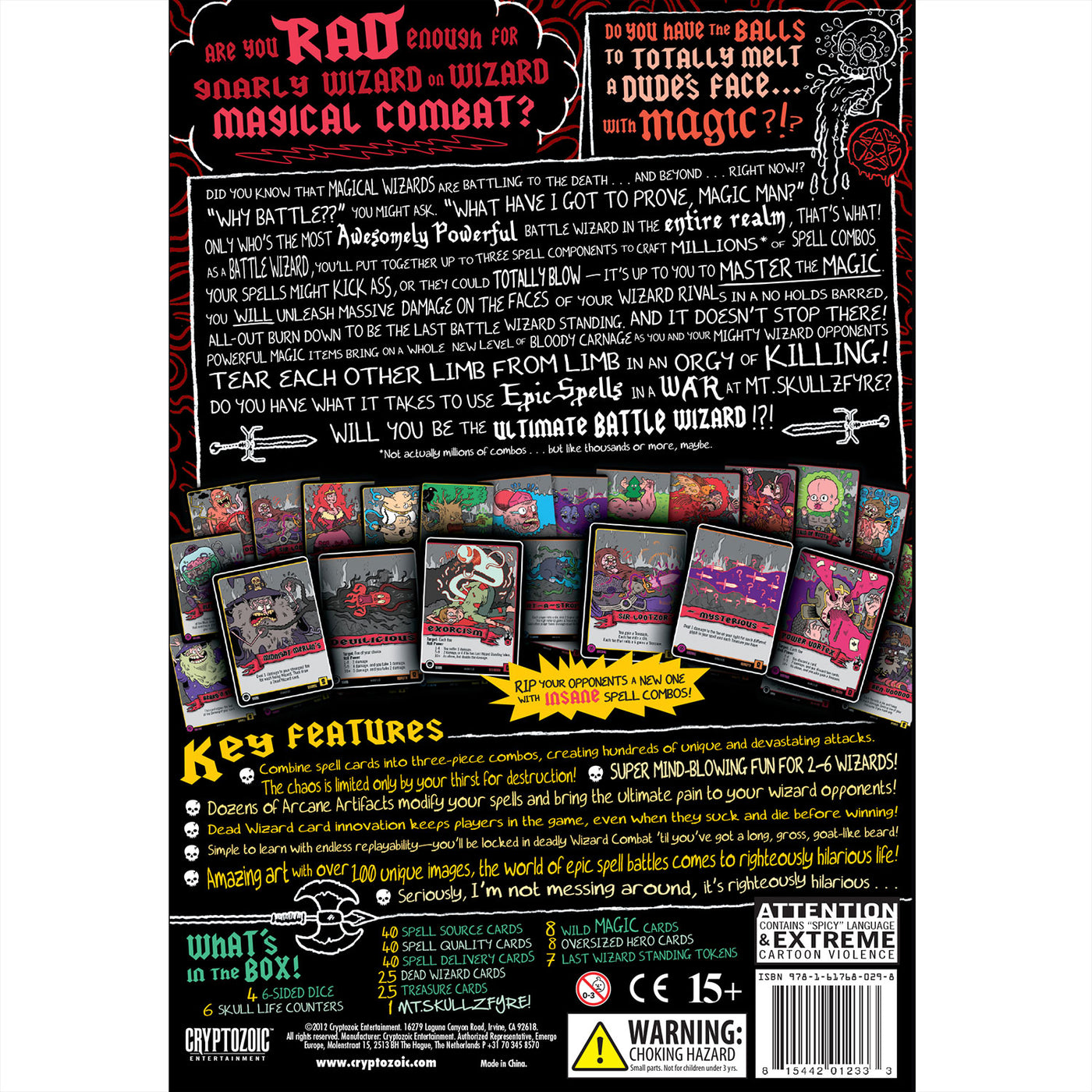 Cryptozoic - Epic Spell Wars of The Battle Wizards 1: Duel at Mt. Skullzfyre - Erstes Spiel der Serie - Episch explosives Zaubersprüche-Kartenspiel - Ab 15 Jahren - Für 2 bis 6 Spieler - Englisch