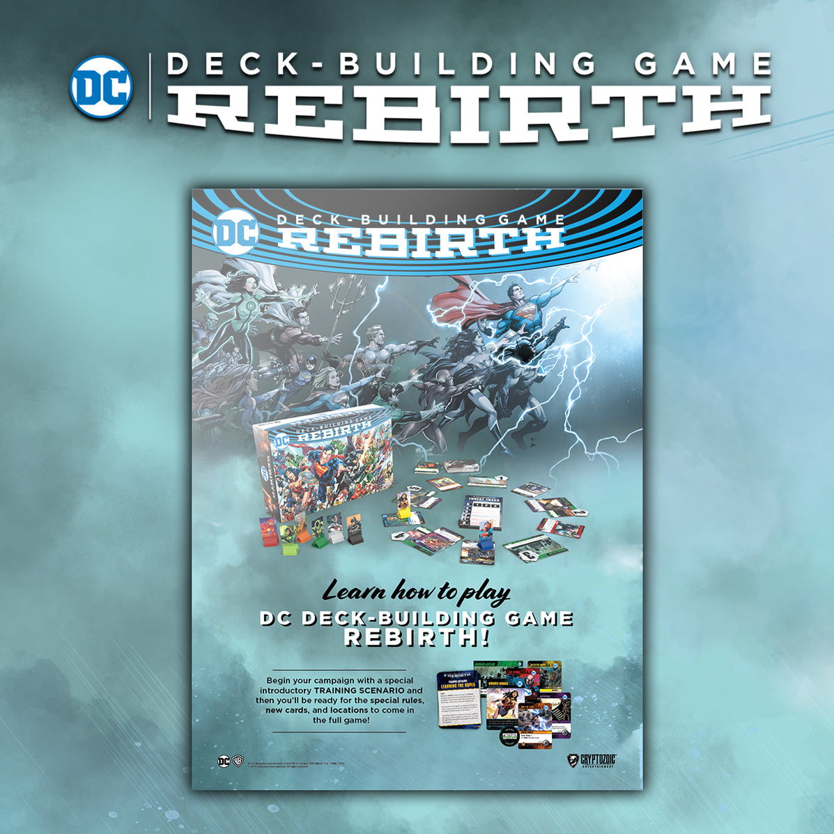 DC DeckBuilding Game Rebirth Promotional Kit — Cryptozoic Entertainment